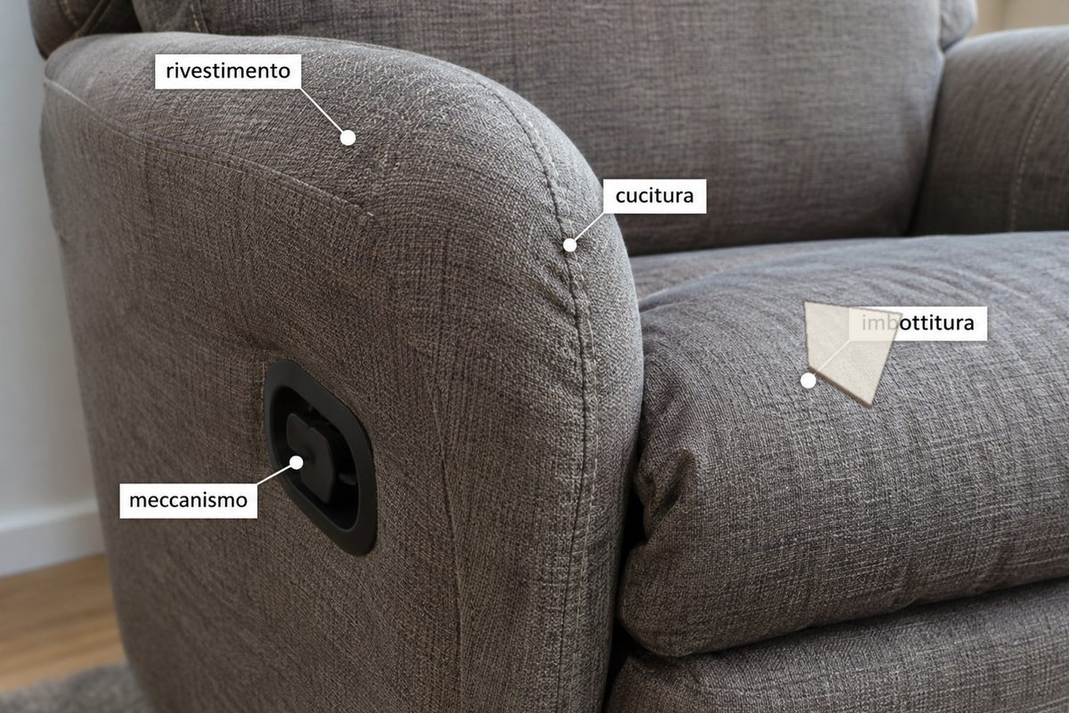 Foto illustrativa con difetto: Imbottitura e comfort nel tempo